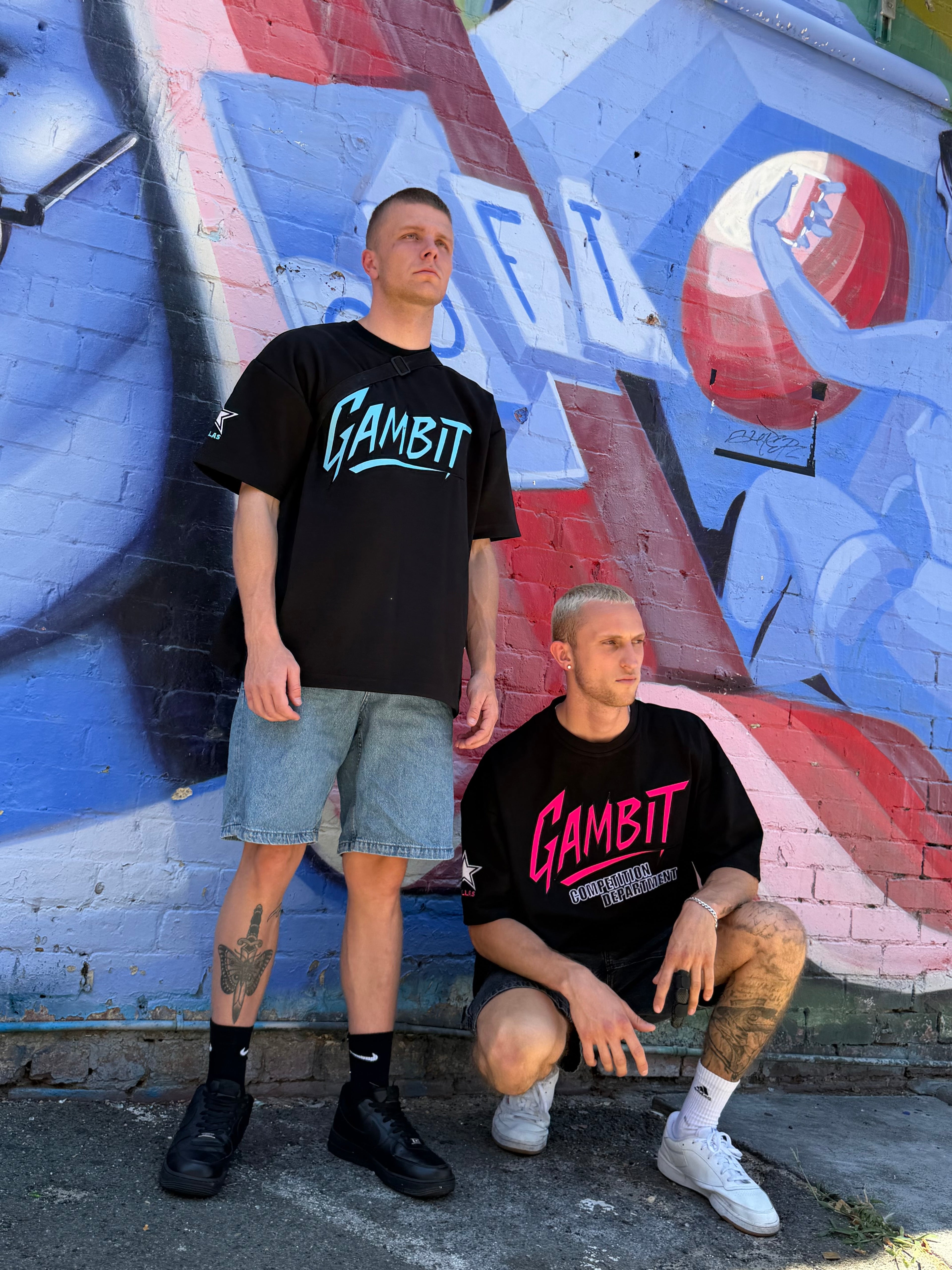 Black Oversized Tee- Feeling Mint